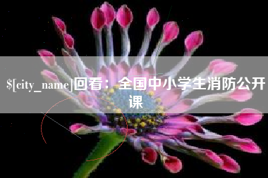 青海回看：全国中小学生消防公开课