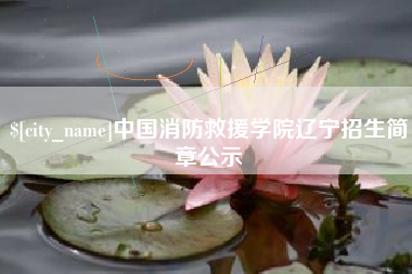 青海中国消防救援学院辽宁招生简章公示