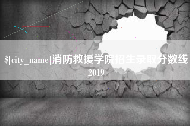 青海消防救援学院招生录取分数线2019