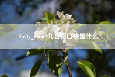 青海九宫格口诀是什么