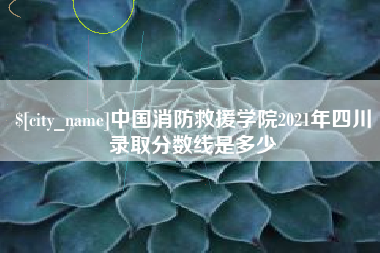 青海中国消防救援学院2021年四川录取分数线是多少