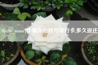 青海诈骗冻结对方银行卡,多久返还