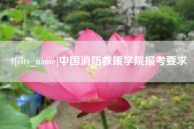 青海中国消防救援学院报考要求