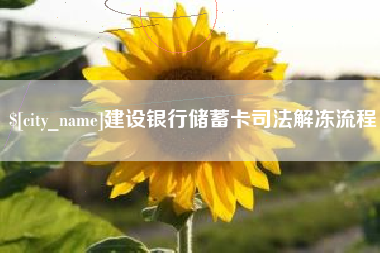 青海建设银行储蓄卡司法解冻流程