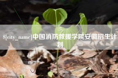 青海中国消防救援学院安徽招生计划