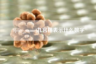 青海九宫格表示什么数字