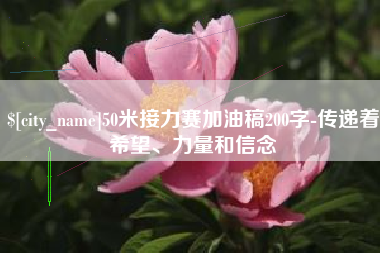 青海50米接力赛加油稿200字-传递着希望、力量和信念