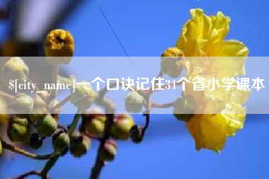 青海一个口诀记住34个省小学课本