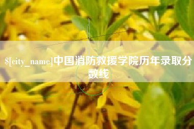 青海中国消防救援学院历年录取分数线