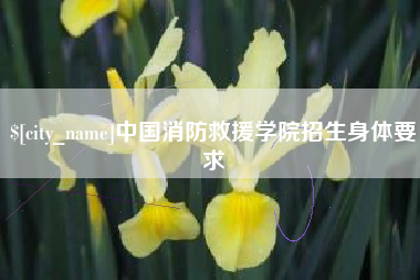 青海中国消防救援学院招生身体要求