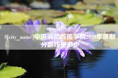 青海中国消防救援学院2020年录取分数线是多少