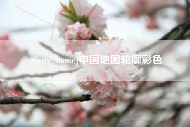 青海中国地图轮廓彩色