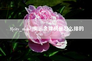 青海奥运金牌榜是怎么排的