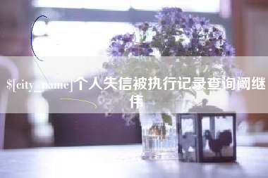 青海个人失信被执行记录查询阚继伟