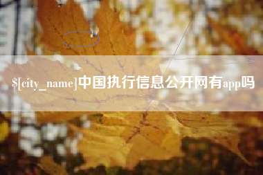青海中国执行信息公开网有app吗