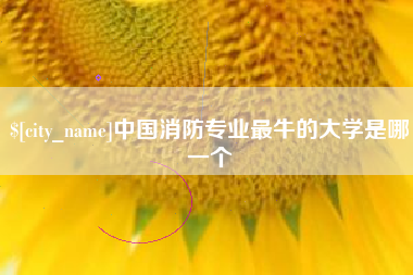 青海中国消防专业最牛的大学是哪一个