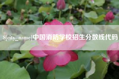 青海中国消防学校招生分数线代码