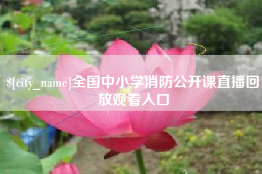 青海全国中小学消防公开课直播回放观看入口