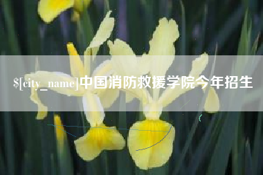 青海中国消防救援学院今年招生