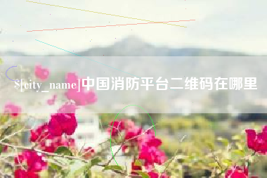 青海中国消防平台二维码在哪里