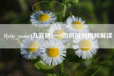 青海九宫格1一9如何排列视频解读