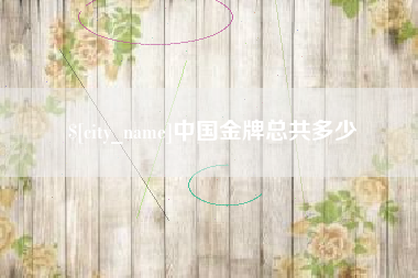 青海中国金牌总共多少
