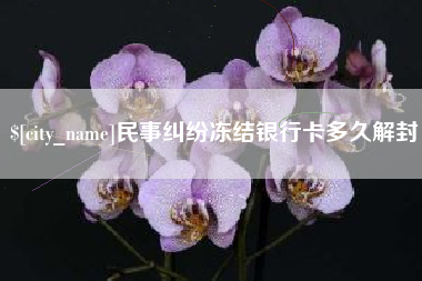青海民事纠纷冻结银行卡多久解封