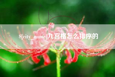 青海九宫格怎么排序的