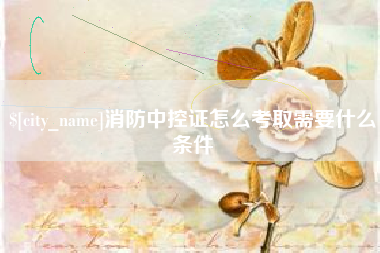 青海消防中控证怎么考取需要什么条件