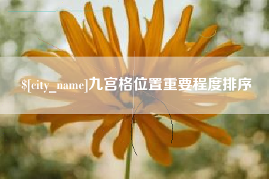 青海九宫格位置重要程度排序