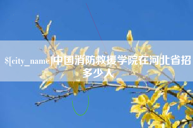 青海中国消防救援学院在河北省招多少人