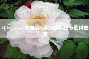 青海中国消防救援学院山东选科要求