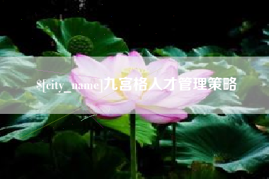 青海九宫格人才管理策略