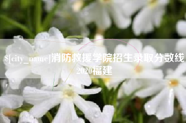 青海消防救援学院招生录取分数线2020福建