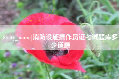 青海消防设施操作员证考试题库多少道题