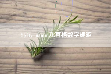 青海九宫格数字规矩