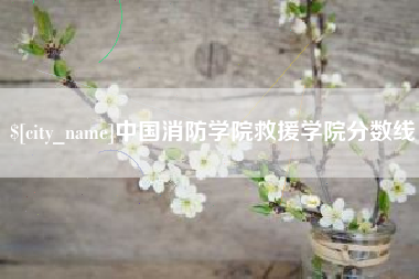 青海中国消防学院救援学院分数线